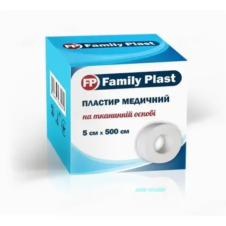 ПЛАСТ. FAMILY PLAST 5 х 500 см ткан. белый