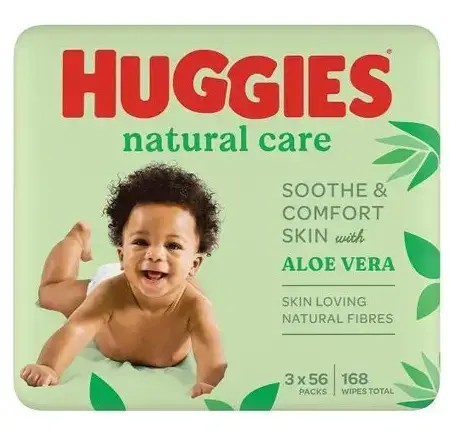 Салфетки влажные детские Huggies Natural Care 3х56 шт