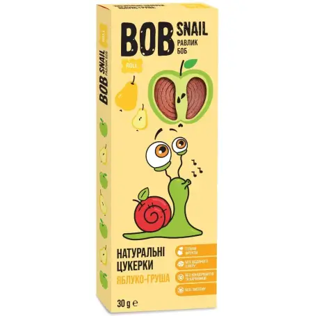 Конфеты BOB SNAIL яблоко+груша 30 г