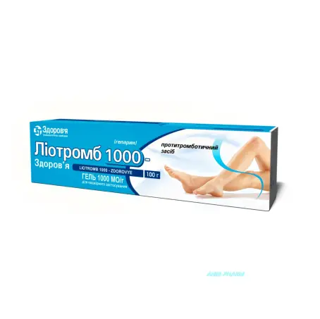 ЛИОТРОМБ 1000-ЗДОРОВЬЕ 100 г гель туба