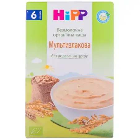 Каша безмолочная HiPP органическая Мультизлаковая, с 6 месяцев, 200 г