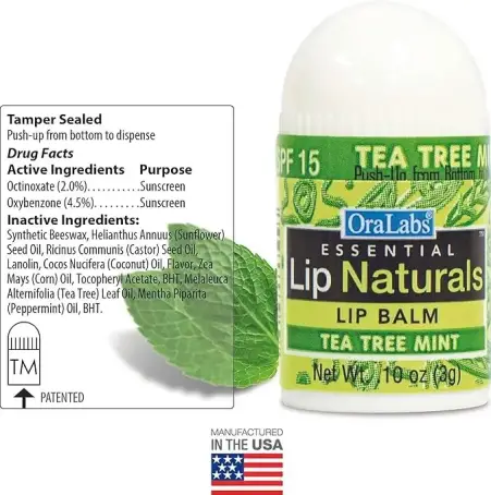 Бальзам для губ SPF15 ORALABS TEA TREE MINT 3 г. (асорт)