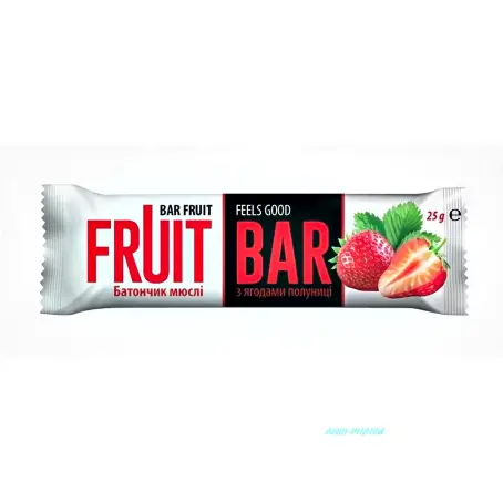 БАТОНЧИК МЮСЛИ FRUIT BAR Клубника 25 г