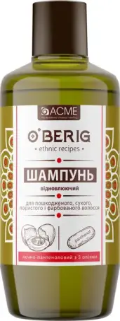 МАСЛО-ШАМПУНЬ O'BERIG Яично-пантен. с 5 масл. восст. для повр. волос 500 мл