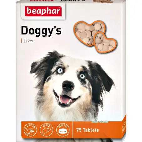 ЛАСОЩІ ДЛЯ СОБАК BEAPHAR Doggys +Liver №75 табл.