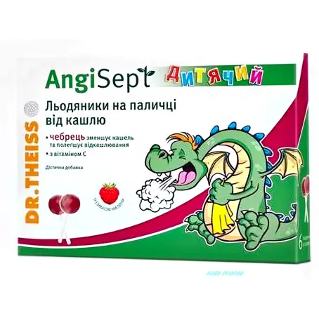 АНГІ СЕПТ ДР. ТАЙСС ДИТ. ВІД КАШЛЮ 10 г №6 льод. на паличці