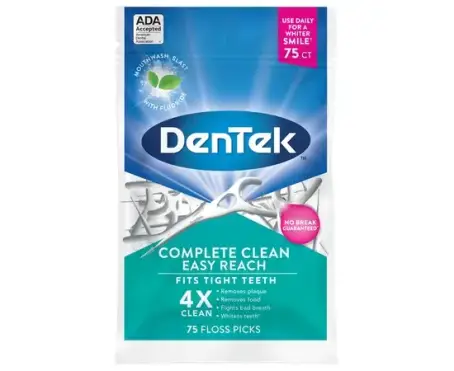 ФЛОС-ЗУБОЧИСТКИ DENTEK Complete Clean Fits Fight Teeth №75