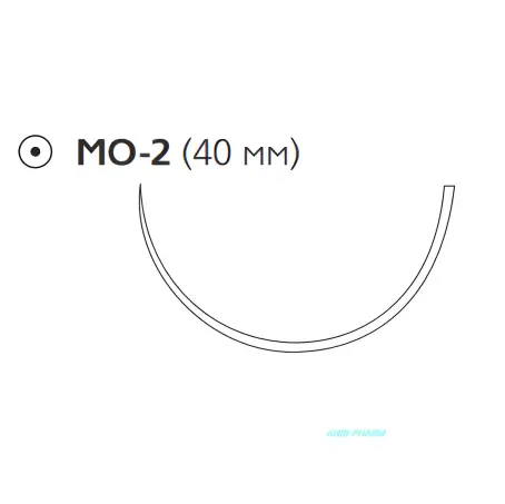 PROLENE 0 М3.5 100 см голка кол. 40 мм 1/2 кола син.