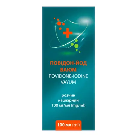 Повидон-Йод ВАЮМ 100 мг/мл 100 мл р-р накож.