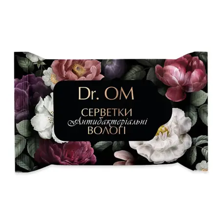 Салфетки влажные антибактериальные ТМ Dr.OM с ароматом фруктов