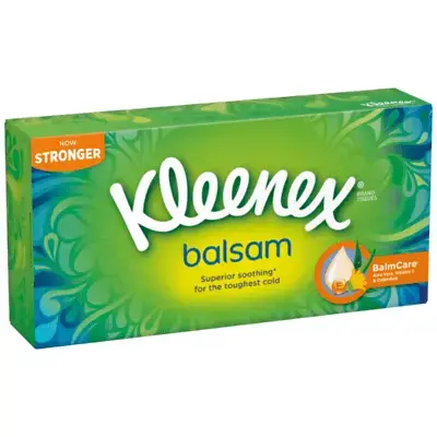 Косметические салфетки Kleenex Balsam Tissue в коробке 64 шт