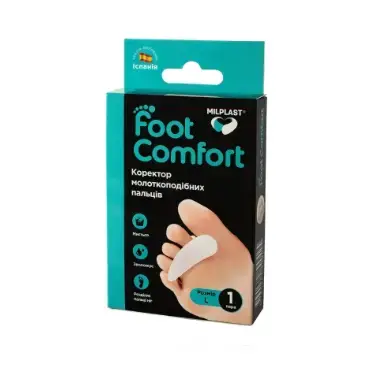 Корректор Milplast Foot Comfort молотковидных пальцев, размер L, пара