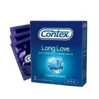 CONTEX long love Презервативы с анестетиком, №3