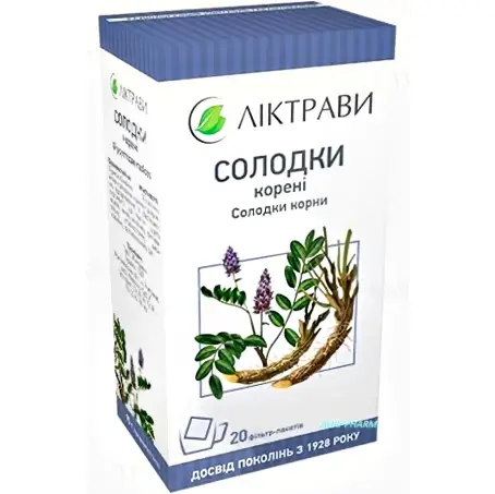 СОЛОДКИ КОРНИ 1,5 г N20 корни фильтр-пакет