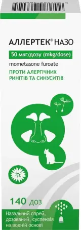 АЛЛЕРТЕК НАЗО 50 мкг/дозу 140 доз спрей назал. фл.