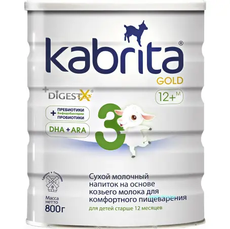 СМЕСЬ МОЛОЧН. KABRITA 3 GOLD на основе коз. молока 12-18 мес. 400 г