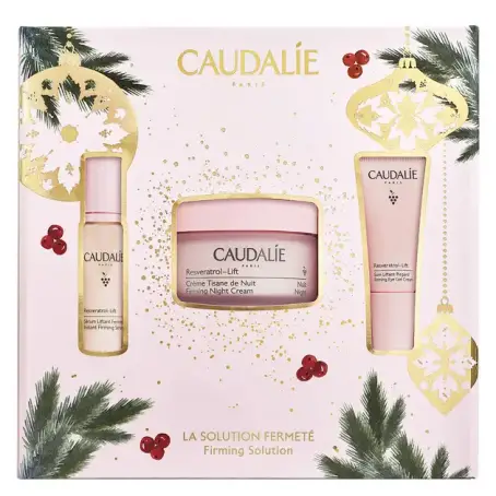 НАБІР CAUDALIE Resveratrol Lift Tisane Nuit Гель-крем для к очей Resveratrol Lift 5 мл+Сир.-Зміцн. 10 мл+Крем нічн. 50 мл