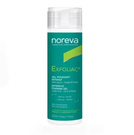 Гель Noreva Exfoliac для лица очищающий, для проблемной кожи, 200 мл