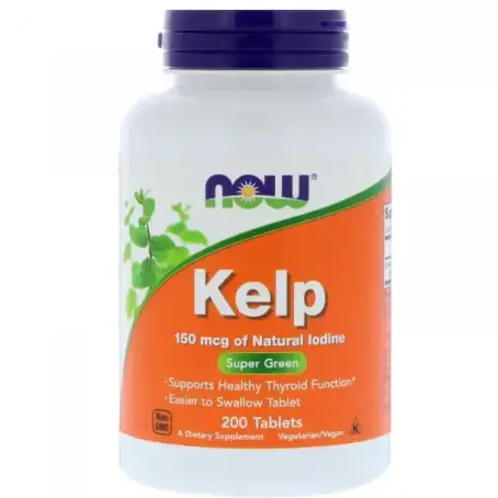 Ламинария, Kelp, Now Foods, 150 мкг, 200 табл.