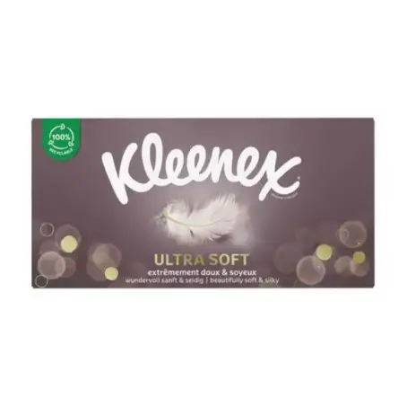 Косметические салфетки Kleenex Ultra Soft в коробке 64 шт