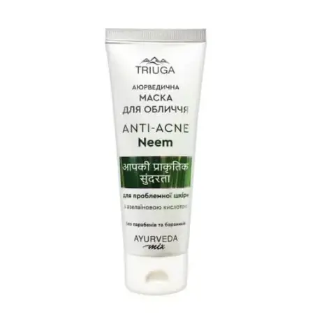 Маска для лица Triuga Anti-Acne Neem Аюрведическая, для проблемной кожи, 75 мл