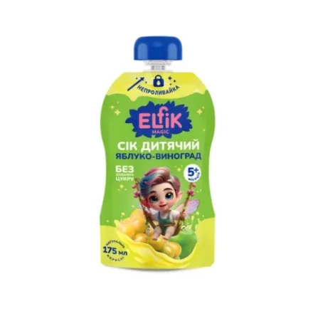 Сок Elfik Magic яблоко-виноград, 175 мл