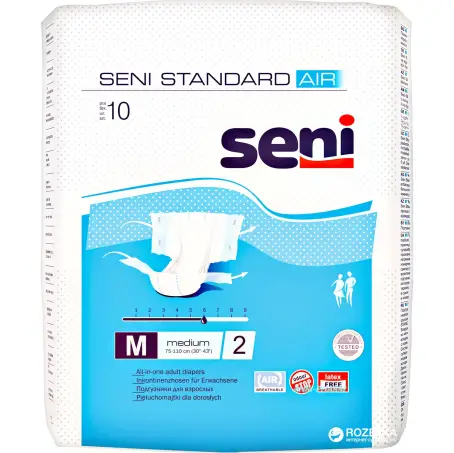 ПОДГУЗ ДЛЯ ВЗР SENI SUPER MEDIUM N10 (75-110см)