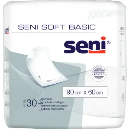 Пеленки Seni Soft Basic одноразовые гигиенические 90х60 см, 30 шт