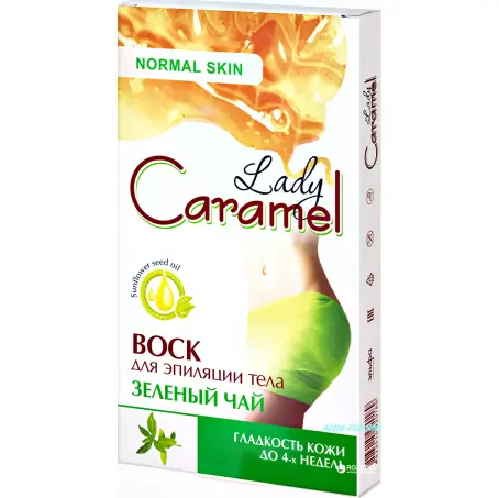 ВОСК ДЛЯ ДЕПИЛ. ТЕЛА LADY CARAMEL Зеленый чай №16 полос.+салф. (Ельфа ПП НВО (Україна)/027458)