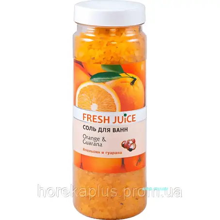 FRESH JUICE СОЛЬ ДЛЯ ВАНН АПЕЛЬСИН И ГУАРАНА 700 г