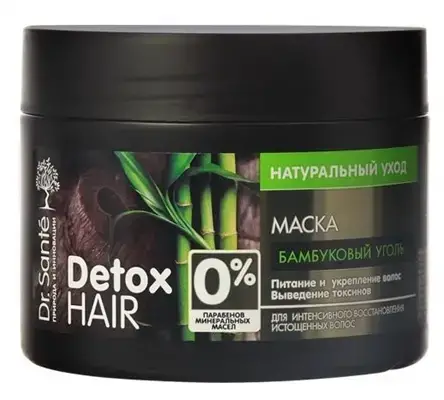 МАСКА ДЛЯ ВОЛОС DR.SANTE Detox Hair питание и укрепление 300 мл