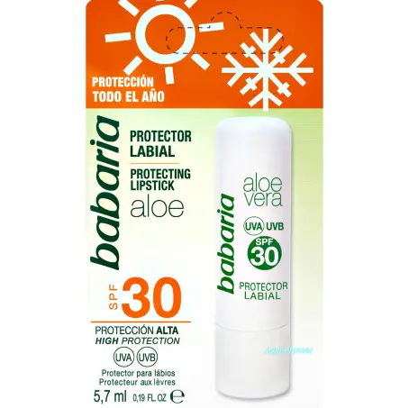 Б/М ДЛЯ ГУБ BABARIA ЗАХИСН. з екстр. алое вера SPF 30 5,7 мл