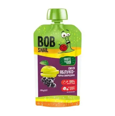 ПЮРЕ BOB SNAIL СМУЗІ Яблоко-Чорная смородина 120 г