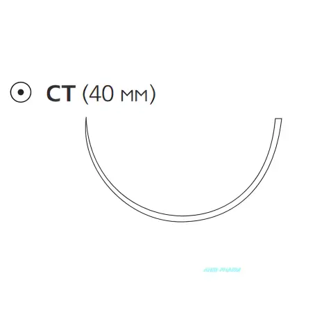 PROLENE 1 100 см голка кол. 40 мм 1/2 кола син.