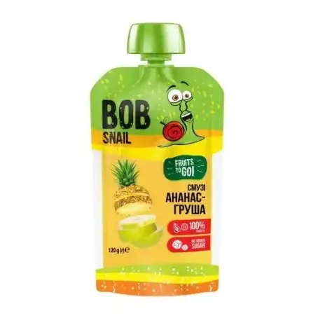 ПЮРЕ BOB SNAIL СМУЗІ Ананас-Груша 120 г