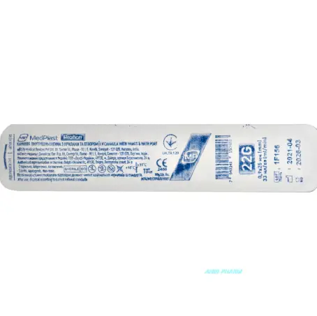 КАНЮЛЯ В/В MP MEDPLAST Proflon 22G 0,9 х 25 мм