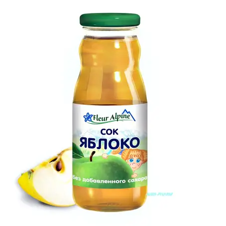 СІК FLEUR ALPINE Organic Яблуко 4+ міс. 200 мл скл.