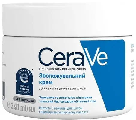 Крем CERAVE Зволож. для сух. та дуже сух. шкіри обличчя та тіла 340 мл