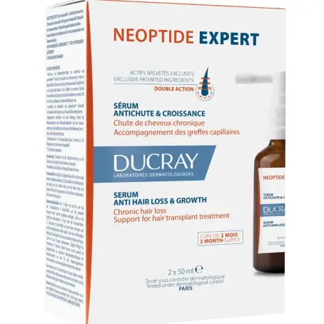 Сыворотка Ducray Neoptide Expert Serum Anti-Hair Loss & Growth двойного действия от выпадения и роста волос, 2*50ml