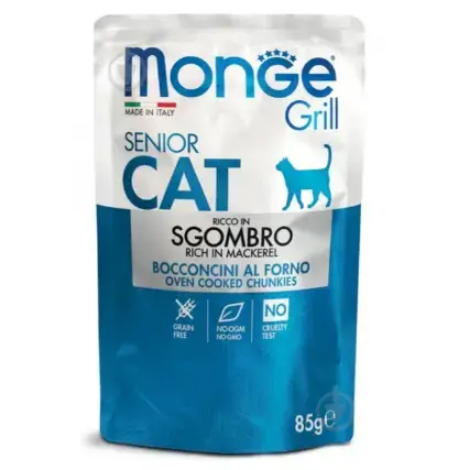 Корм для кошек Monge Cat grill senior макрель (скумбрия) 85 г