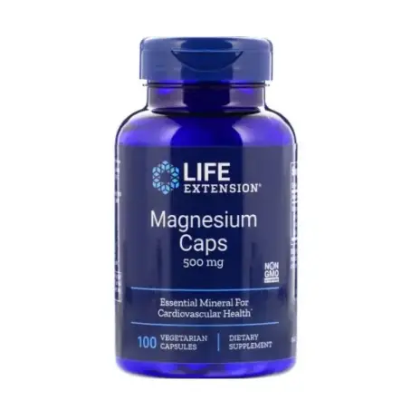 Магний, Magnesium, Life Extension, 500 мг, 100 капсул