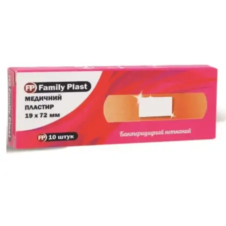 Пластырь медицинский Family Doctor (FP Family Plast) на нетканой основе 19 мм х 72 мм, 10 штук