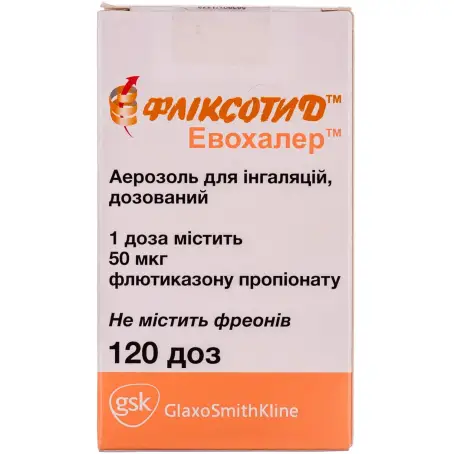 Фликсотид Эвохалер аэрозоль для ингаляций дозированный 50 мкг/доза баллон 120 доз №1