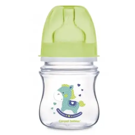 Бутылочка антиколиковая Canpol Babies EasyStart "Цветные зверушки" 35/205 с широким отверстием, 120 мл