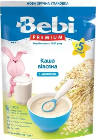 КАША МОЛОЧН. BEBI PREMIUM вівсяна з 5 міс. 200 г