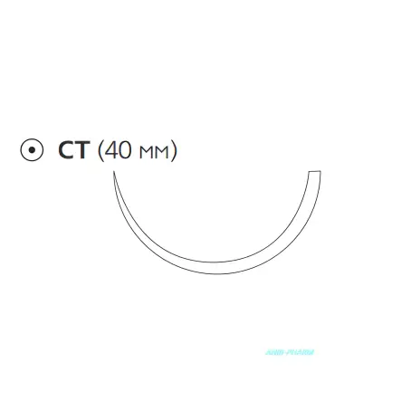 VICRYL 1 90 см голка кол. Taper Poin 40 мм 1/2 кола фіолет. W9431