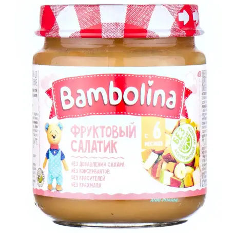 ПЮРЕ BAMBOLINA Фрукт. салатик с 6 мес. 100 г