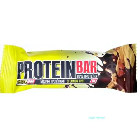 БАТОНЧИК PROTEIN BAR 20% Протеїна з йохімбіном Брют 40 г