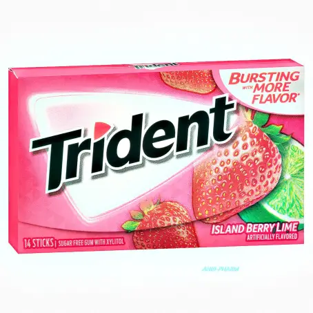 ЖЕВ. РЕЗИНКА TRIDENT island berry lime