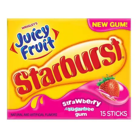 ЖЕВ. РЕЗИНКА WRIGLEY'S juicy fruit starburst strawberry №15